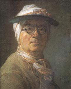 Jean Baptiste Simeon Chardin Portrait of Chardin Wearing an Eyeshade (mk05) oil painting image